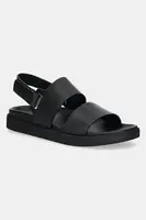 Kožené sandály Calvin Klein FLAT ADJ SANDAL EYELET