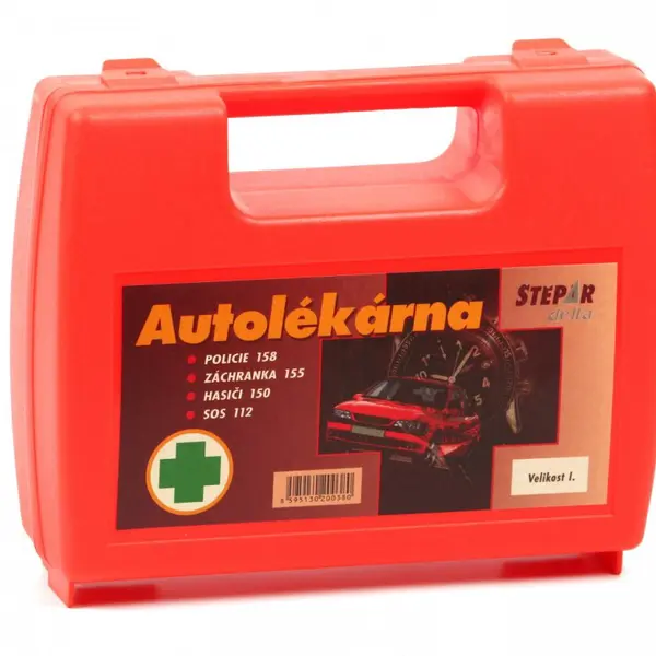 ŠTĚPAŘ Autolékárnička velikost I. - kufřík oranžový 153/2023 Sb.
