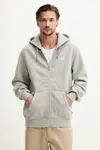 Mikina Dickies SUMMERDALE ZIP THROUGH pánská, šedá barva, s kapucí, hladká, DK0A4YQA