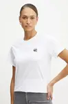 Bavlněné tričko Karl Lagerfeld IKON bílá barva, A1W17025