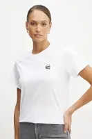 Bavlněné tričko Karl Lagerfeld IKON bílá barva, A1W17025