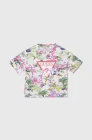 Dětské tričko Guess zelená barva