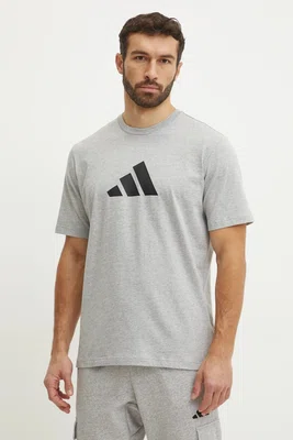Bavlněné tričko adidas Future Icons šedá barva, s potiskem, JD4914