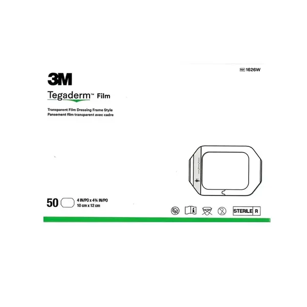 3M Tegaderm Krycí fólie s rámečkem 1626 W 10 x 12 cm 50 ks transparentní