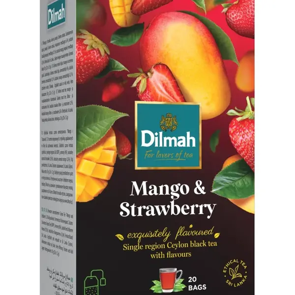 Dilmah Černý čaj Mango & Jahoda nálevové sáčky 20x1,5 g