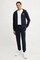 Bavlněná tepláková souprava EA7 Emporio Armani modrá barva, PJVRZ.8NPV63