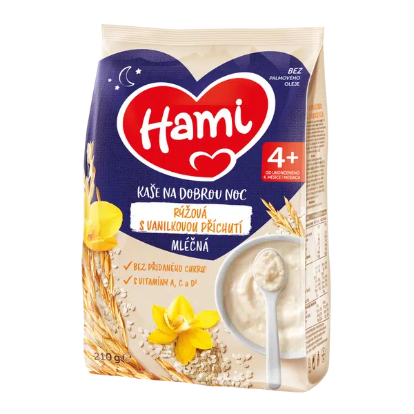Hami Mléčná kaše na dobrou noc rýžová s vanilkovou příchutí 210 g