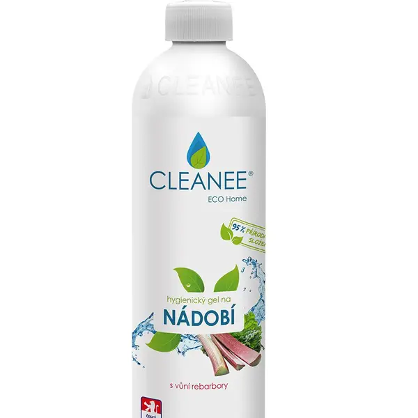 CLEANEE ECO Home Hygienický gel na nádobí s vůní rebarbory 500 ml