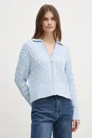 Kardigan Tommy Hilfiger dámský, modrá barva, WW0WW44501