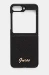 Obal na telefon Guess Z Flip6 F741 černá barva, GUHCZF6HGGSHK