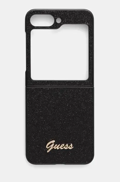 Obal na telefon Guess Z Flip6 F741 černá barva, GUHCZF6HGGSHK