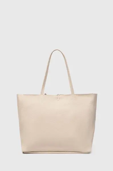 Kožená kabelka Answear.LAB béžová barva
