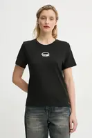 Bavlněné tričko G-Star černá barva, D26417-C954