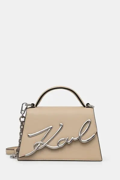 Kabelka Karl Lagerfeld K/SIGNATURE béžová barva, A1W30038