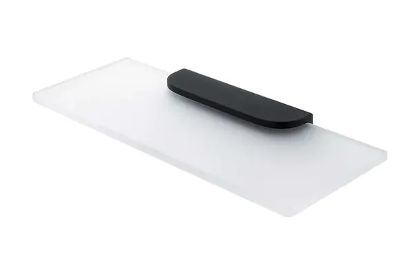 Nimco Nikau - Polička, dĺžka 30 cm, matné sklo/čierna mat NKC 30091B-30-90