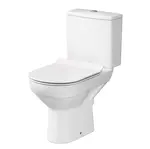 Cersanit City - WC kombi se sedátkem SoftClose, zadní odpad, boční napouštění, CleanOn, bílá K35-037
