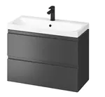 Cersanit Moduo - Skříňka s umyvadlem, 57x80x38 cm, 2 zásuvky, antracit S801-468-DSM