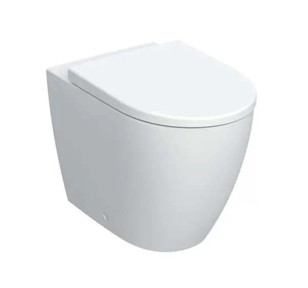 Geberit iCon - Stojící WC se sedátkem SoftClose, vodorovný odpad, Rimfree, bílá 502.383.JT.1