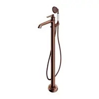 OMNIRES Armance - Vaňová batéria do podlahy, s telesom, kefovaná meď AM5233ORB