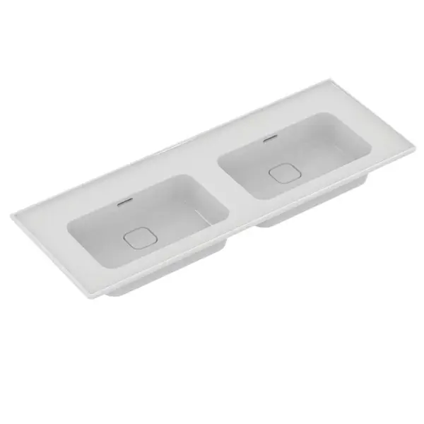 Ideal Standard Strada II - Nábytkové dvojumývadlo 124x46 cm, bez otvoru na batériu, s Ideal Plus, biela T3636MA