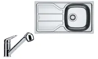 Franke Sety - Kuchyňský set N97, nerezový dřez FLN 611-78/44 a baterie FC 9547.031, chrom 101.0731.375