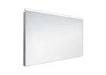 Nimco Zrcadla - Koupelnové podsvícené LED zrcadlo 90x60 cm, hranaté, aluminium ZP 8019