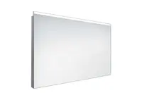 Nimco Zrcadla - Koupelnové podsvícené LED zrcadlo 90x60 cm, hranaté, aluminium ZP 8019