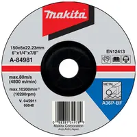 Makita Príslušenstvo - Brúsny kotúč na kov 150x22,2 mm A-84981
