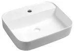 Sapho Umyvadla - Umyvadlo na desku, 50x40 cm, s 1 otvorem pro baterii, bez přepadu, bílá AR452