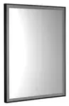 Aqualine - Zrcadlo s LED osvětlením, 80x60 cm, dotykový senzor, matná černá CN060
