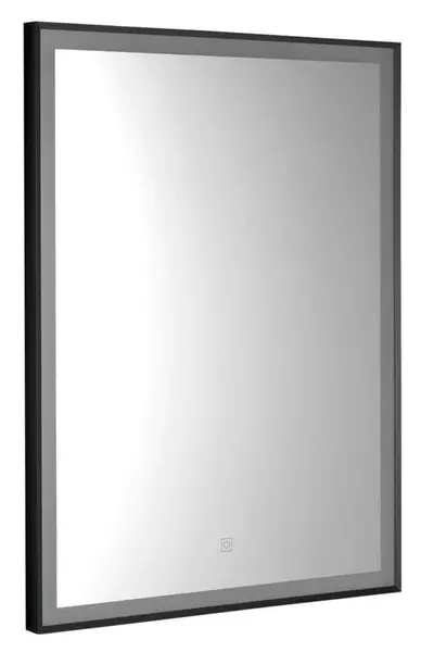 Aqualine - Zrcadlo s LED osvětlením, 80x60 cm, dotykový senzor, matná černá CN060