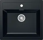 Franke Sirius - Tectonitový dřez SID 610, 56x53 cm, černá 114.0264.011