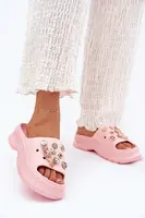 Boto Pěnové Dámské Pantofle Se Zlatými Prstýnky Růžové Hortiana