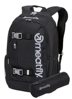 Meatfly batoh Basejumper Black 22 L + PENÁL ZDARMA | Černá | Objem 22 L