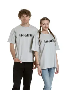 Meatfly unisex tričko Domes Stone Blured | Šedá | Velikost L/XL | 100% bavlna