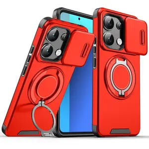 Camslide Stand obal, Xiaomi Redmi Note 13 Pro Plus, červený