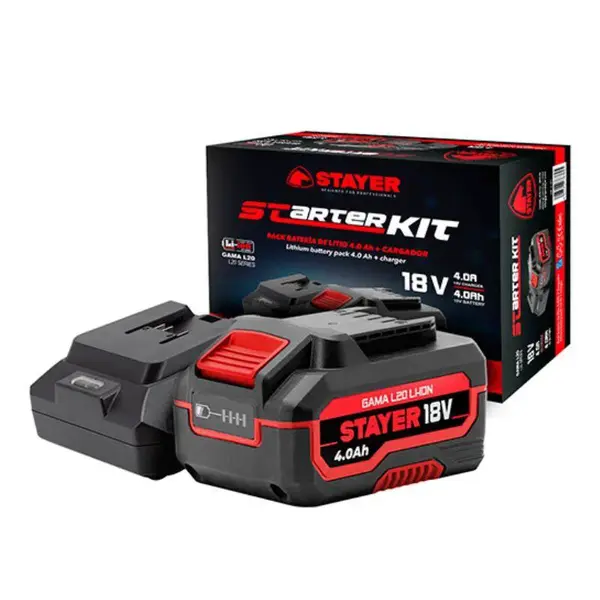 Nabíječka s baterií 4Ah, STARTERKIT, STAYER