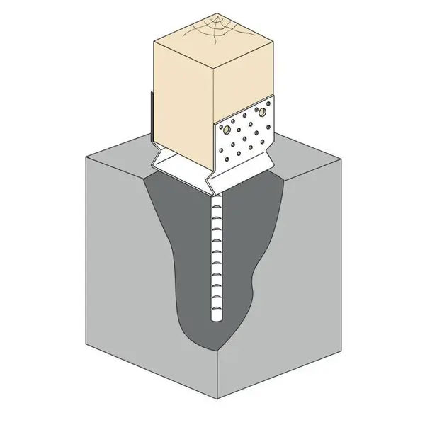 Patka kotevní do betonu Typ U, 100 x 80 x 4, s prolisem