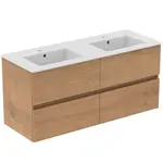 Ideal Standard Eurovit+ - Skrinka s dvojumývadlom, 55x120x44 cm, 4 zásuvky, prírodný dub R0577Y8