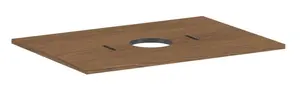Hansgrohe Xilesa E - Doska pod umývadlo, 78x55 cm, výrez uprostred, kašmírový dub 54275550