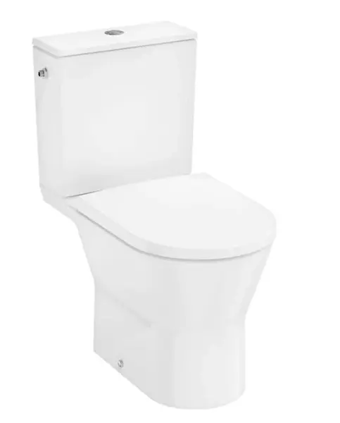 Hansgrohe EluPura Original S - WC kombi s doskou SoftClose, zadný odpad, AquaChannel Flush, HygieneEffect, spodné napúšťanie, biela 62040450