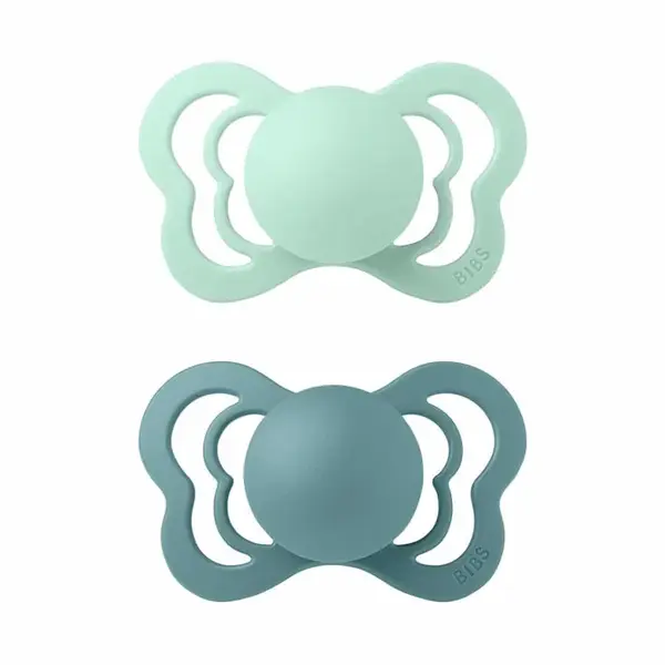 BIBS Couture anatomické cumlíky z prírodného kaučuku 2ks - veľkosť 2 - Nordic Mint / Island Sea