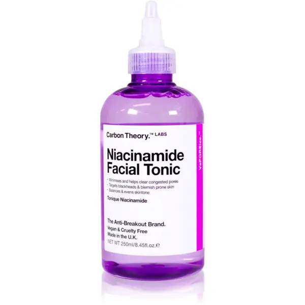 Carbon Theory Vaporeize Niacinamide Facial Tonic čisticí tonikum s niacinamidem 250 ml