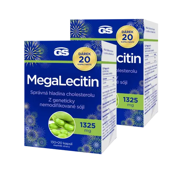 GS Megalecitin, 2 × 130+20 kapslí NAVÍC, dárkové balení 2025