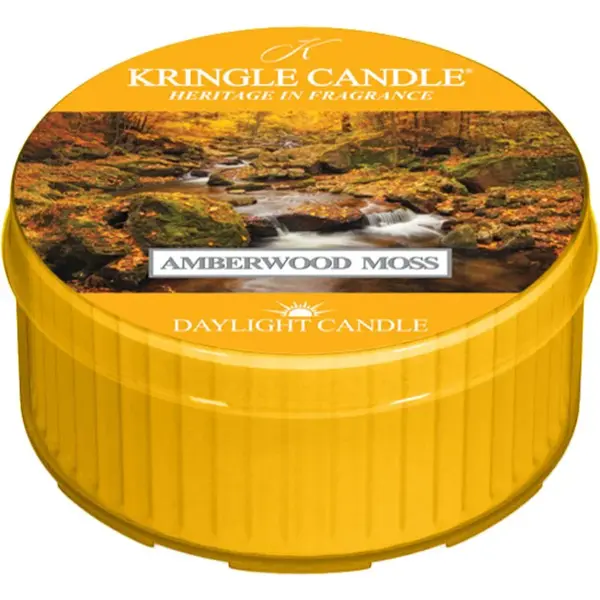 Kringle Candle Amberwood Moss čajová sviečka 42 g