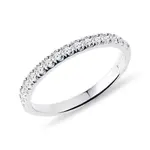 Briliantový prsteň half-eternity z bieleho zlata KLENOTA