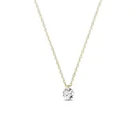 Náhrdelník zo žltého zlata s laboratórnym diamantom KLENOTA