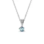 Náhrdelník z bieleho zlata s topásom KLENOTA