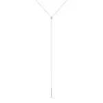 Náhrdelník s bezel diamantem v bílém zlatě KLENOTA