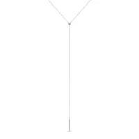 Náhrdelník s bezel diamantem v bílém zlatě KLENOTA